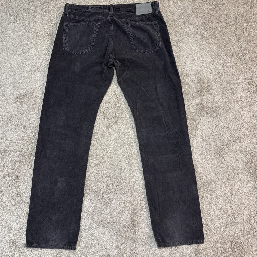 AG Adriano Goldschmied The Graduate Pants Mens 36x34 Gray Corduroy Tailored Leg - Picture 6 of 11
